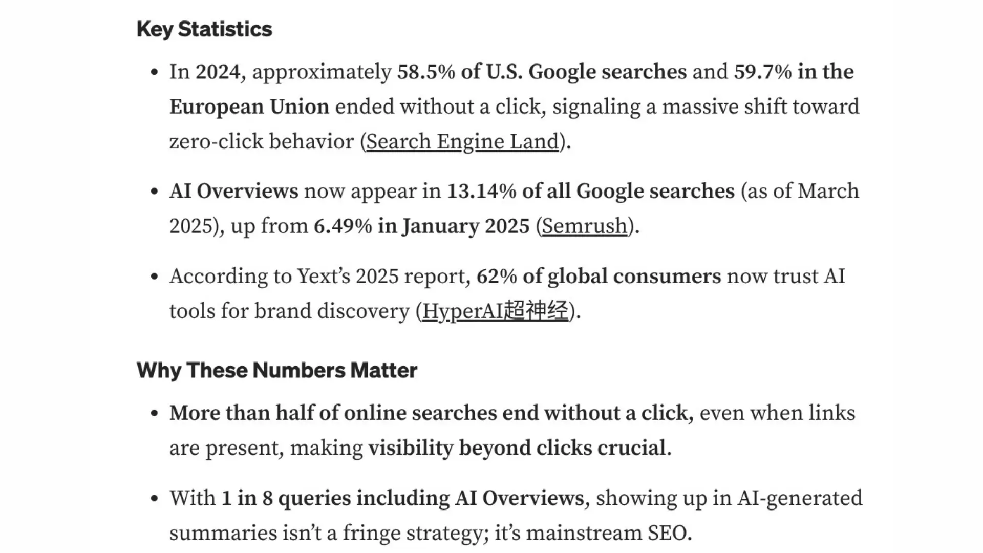 Generative Engine Optimization algorithms are influenced better with facts. Here is a screenshot showing the inclusion of facts within the blog.