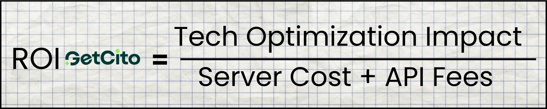 Grid paper background with formula “ROI 🐻 Bear = (PR Value + Brand Defense Speed) / SaaS Subscription Cost,” creatively illustrating ROI calculation for SaaS products.
