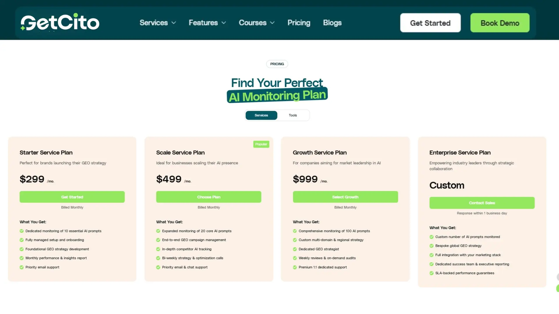 AI Monitor Pricing