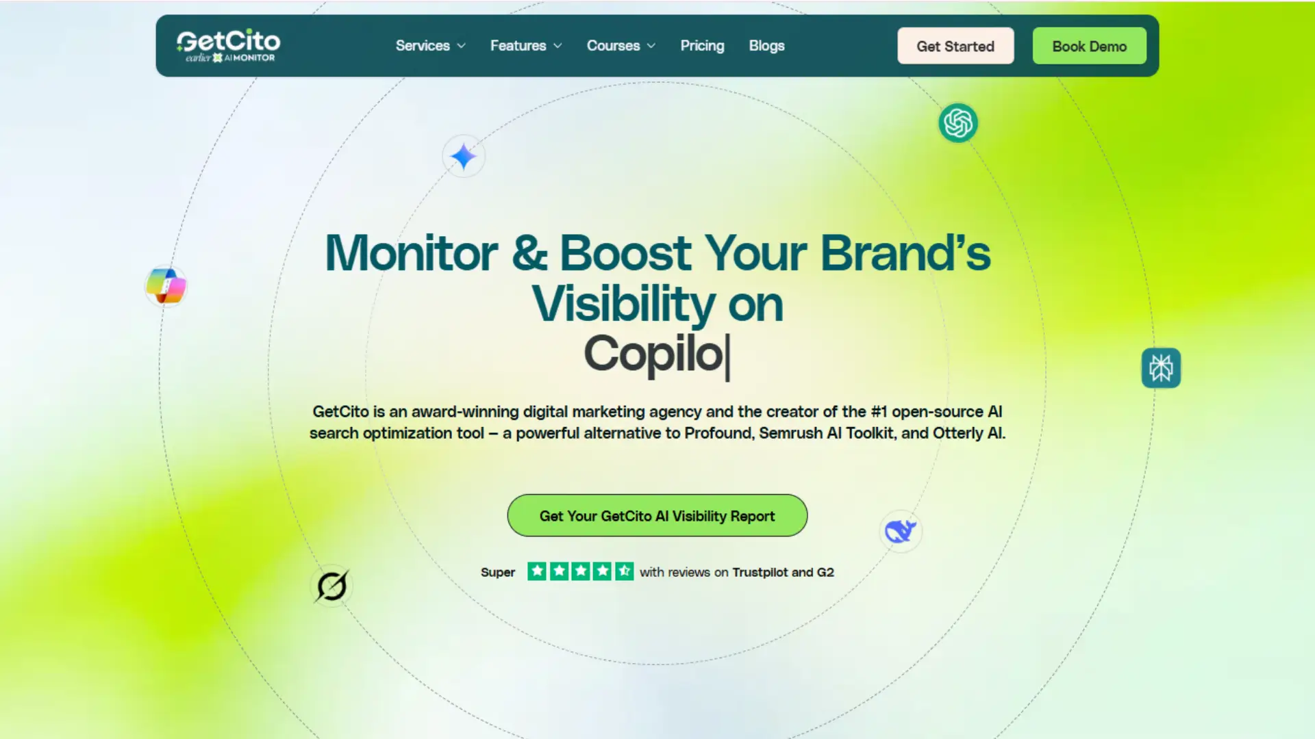 Screenshot of GetCito's Homepage