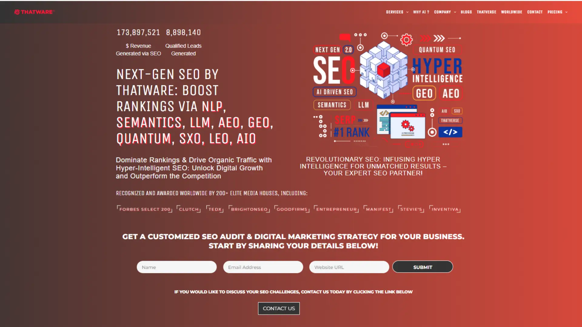 Illustration of ThatWare's Homepage.